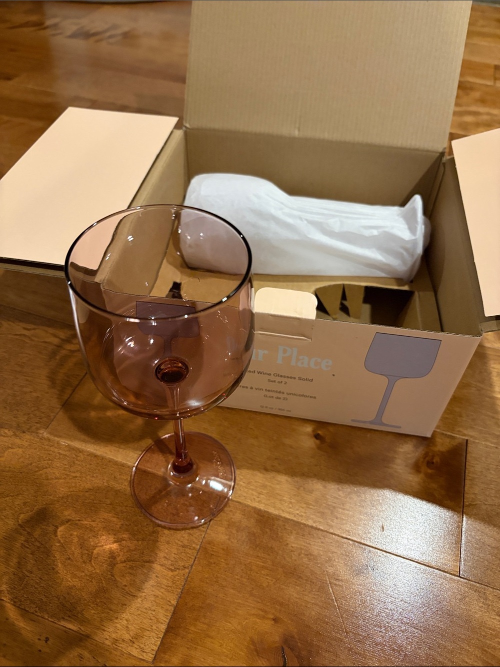 Our Place Rose-Tinted Wine Goblet